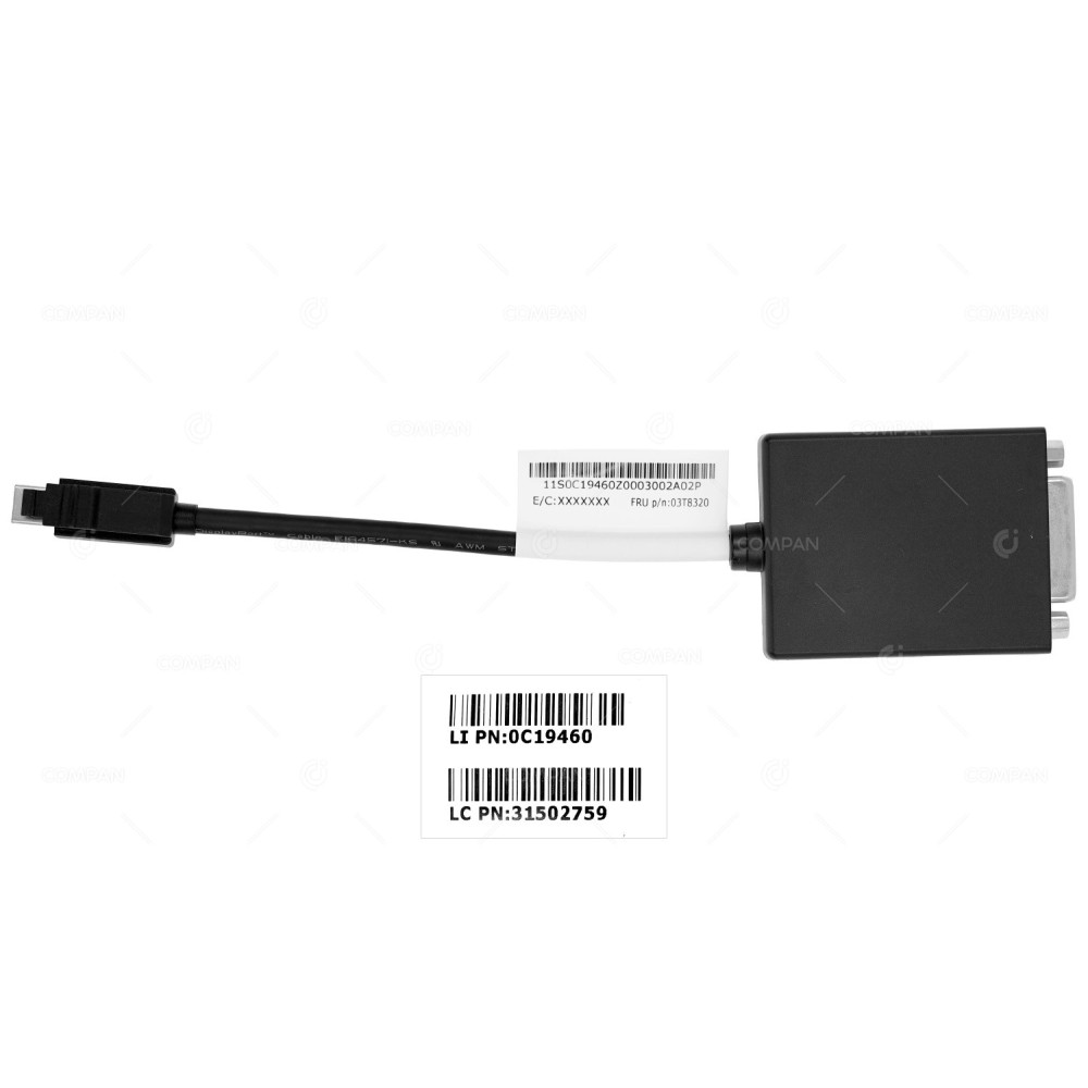 0C19460  LENOVO THINKSTATION MINI DISPLAY PORT TO DVI ADAPTER